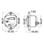 Watertight circuit breaker for windlasses and bow thrusters, fitted with 5/16